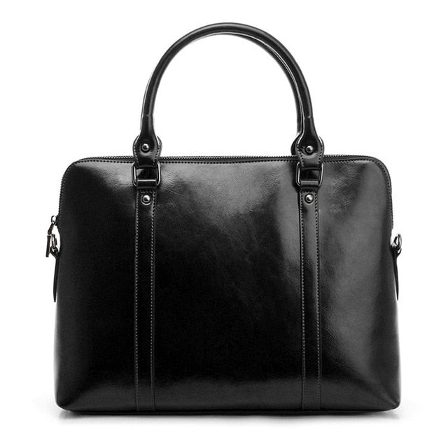 Womans 100% Genuine Leather Briefcase 14 inch Laptop Bag