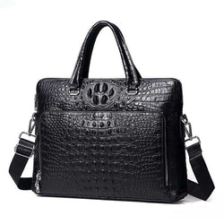 Luxury Cow Real Genuine Leather Business Men's Briefcase Male Briefcase Shoulder Bag Alligator Messenger Tote Computer Bag