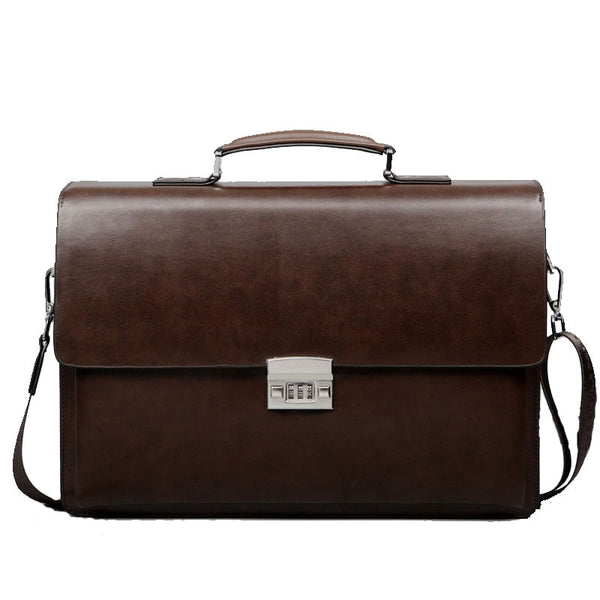 Mens Leather Briefcase For Pure Bank Bag