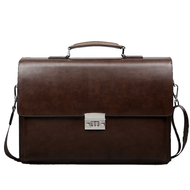 Mens Leather Briefcase For Pure Bank Bag