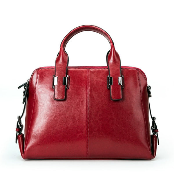 Women Totes Luxury Handbags Double Zipper Design Ladies Shoulder Bags Designer Real Cowhide Handbag Sac A Main