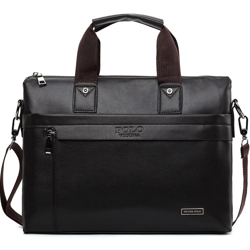 Mens Business Briefcase Bag Leather Laptop Bag Casual Man Bag Shoulder bags