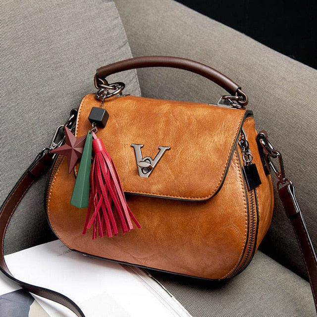 Luxury Genuine Leather Womens Shoulder Crossbody Bag