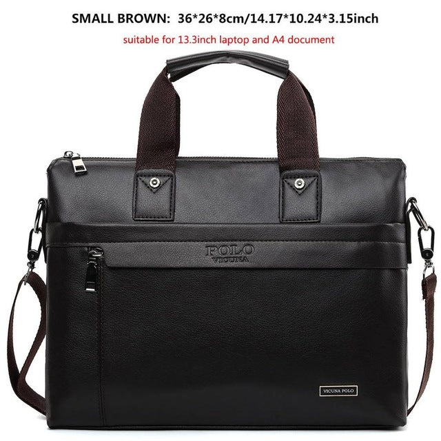 Mens Business Briefcase Bag Leather Laptop Bag Casual Man Bag Shoulder bags