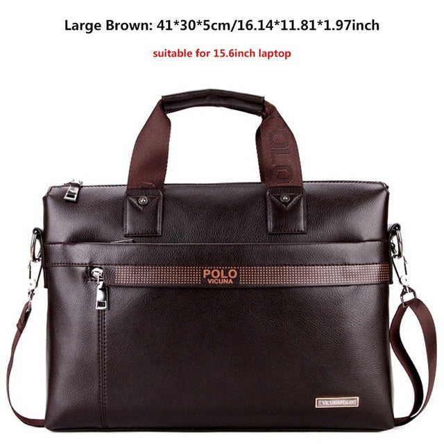 Mens Business Briefcase Bag Leather Laptop Bag Casual Man Bag Shoulder bags