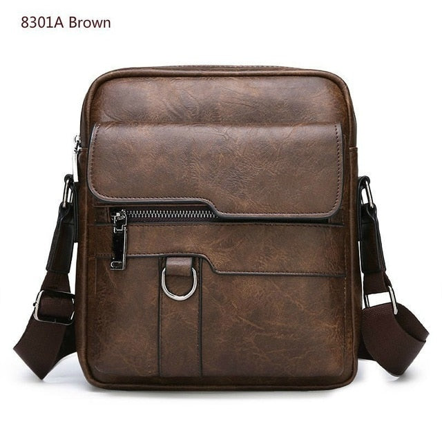 Mens Briefcase Bags Business Leather Bag Shoulder Messenger Bags Work Handbag 14 Inch