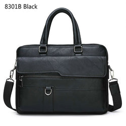 Mens Briefcase Bags Business Leather Bag Shoulder Messenger Bags Work Handbag 14 Inch