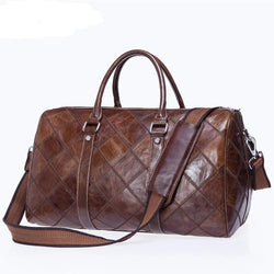 Men's Luggage Travel Genuine Leather Duffle Bag