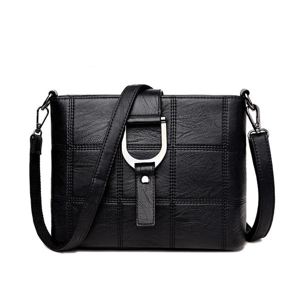 Womens Plaid Messenger Bags,Leather Shoulder Bags Female Designer High Quality Handbag