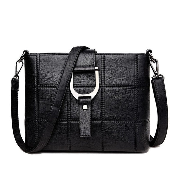 Womens Plaid Messenger Bags,Leather Shoulder Bags Female Designer High Quality Handbag