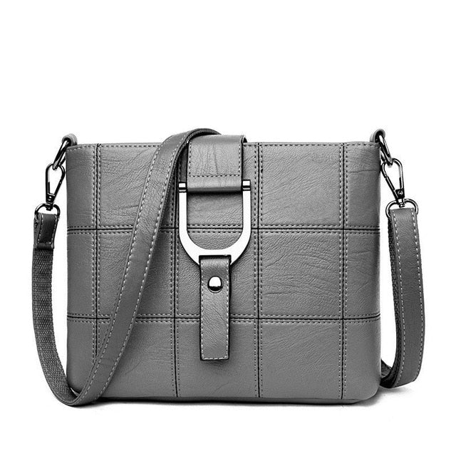 Womens Plaid Messenger Bags,Leather Shoulder Bags Female Designer High Quality Handbag