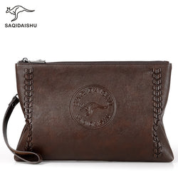 Men's Microfiber Synthetic Leather Envelope bag fashionable Day Clutch big capacity casual tote