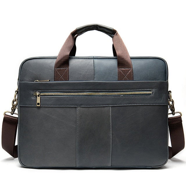 men's briefcase bag genuine leather laptop bag business office portable laptop shoulder bag