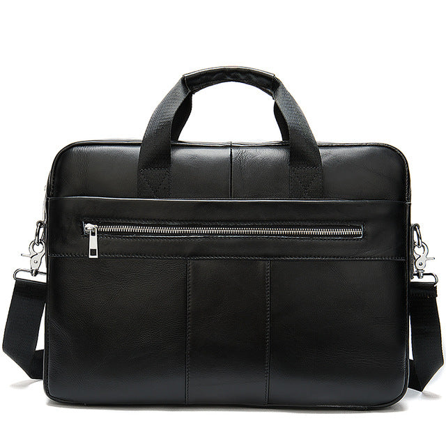 men's briefcase bag genuine leather laptop bag business office portable laptop shoulder bag