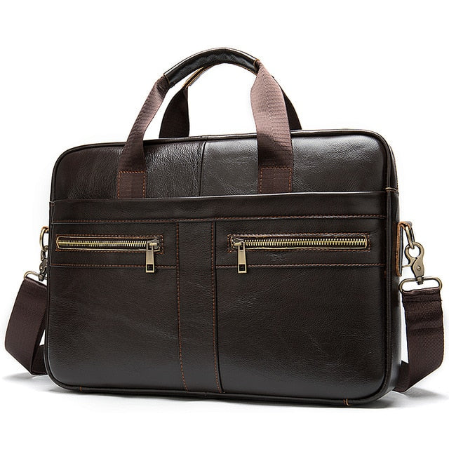 men's briefcase bag genuine leather laptop bag business office portable laptop shoulder bag