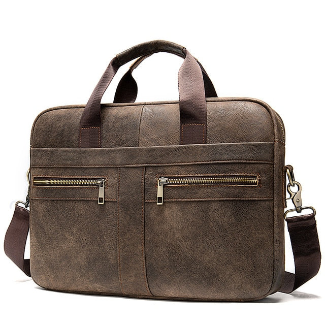 men's briefcase bag genuine leather laptop bag business office portable laptop shoulder bag