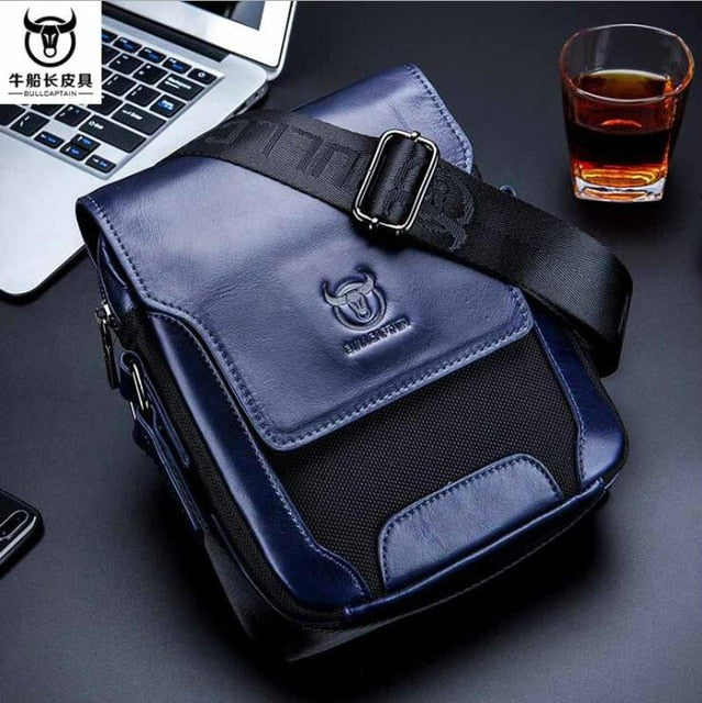 Mens Messenger Bag , Genuine Leather Shoulder Bags Business Crossbody Casual Bag