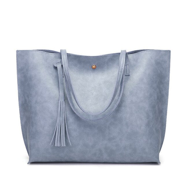 Trendy Fashion Oil Wax Leather Tote Handbag for Woman