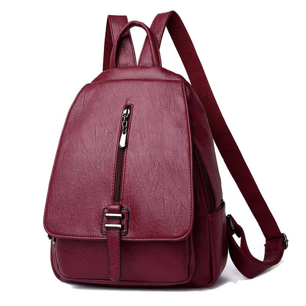 Vintage Womens High Quality Leather Backpack Bag