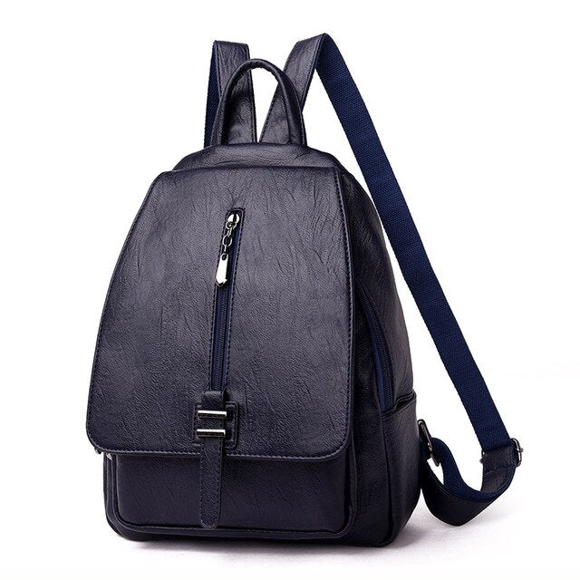 Vintage Womens High Quality Leather Backpack Bag