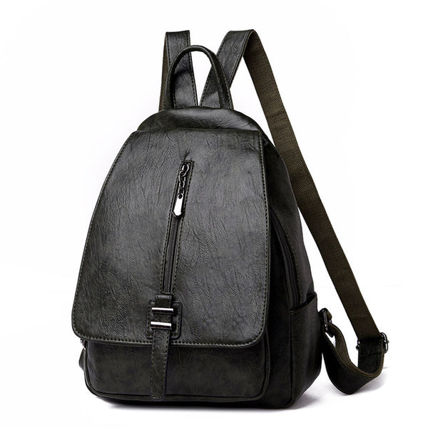 Vintage Womens High Quality Leather Backpack Bag