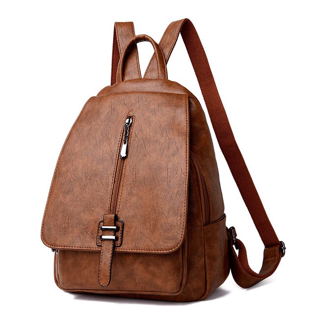 Vintage Womens High Quality Leather Backpack Bag