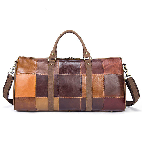 Large Luggage Bag Genuine Leather Travel Bag