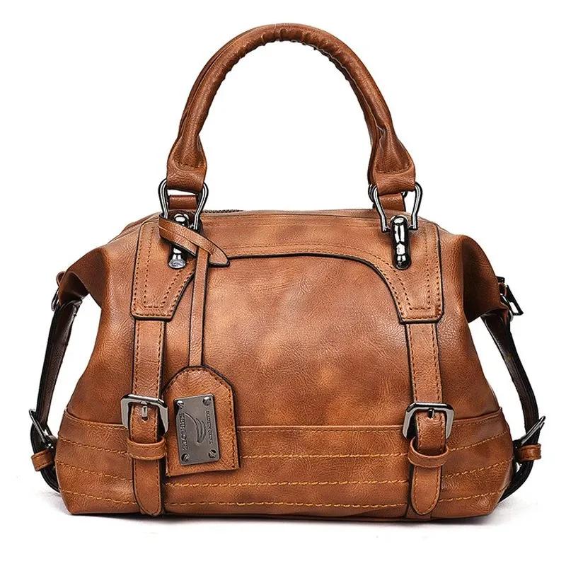 Womens Vintage  Leather Crossbody Shoulder Bag