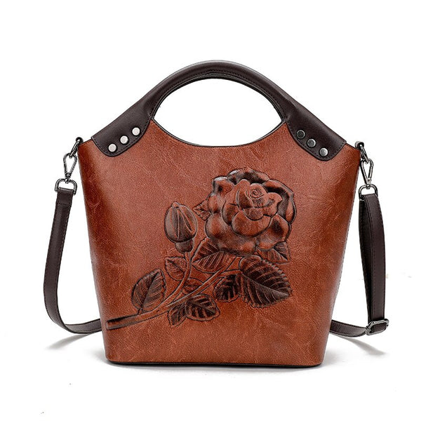 Designer Retro Floral Shoulder Bag for Ladies