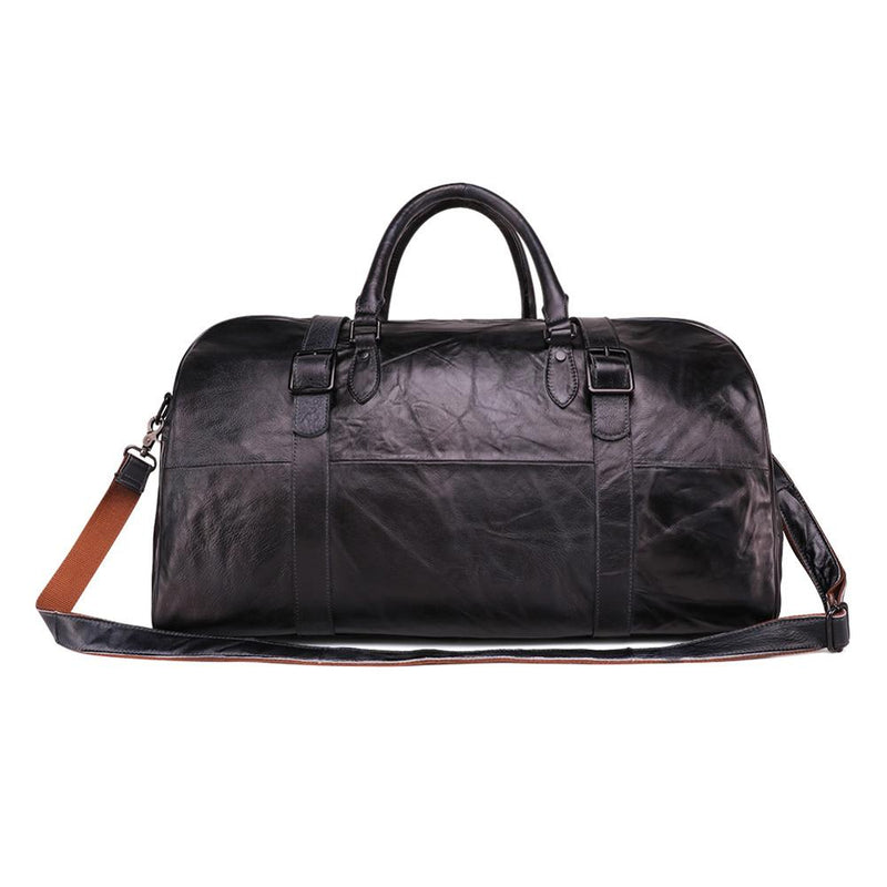 Men's Travel Genuine Leather Duffel Bag Luggage Shoulder Bag