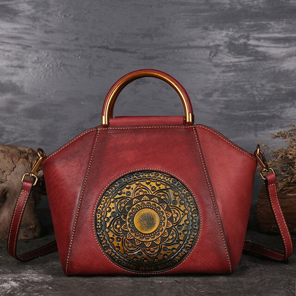 Chinese Style Genuine Leather Women Handbags Handmade Female Shoulder Bag Luxury Women's Bag Ladies Bags Designer Bolsos Mujer