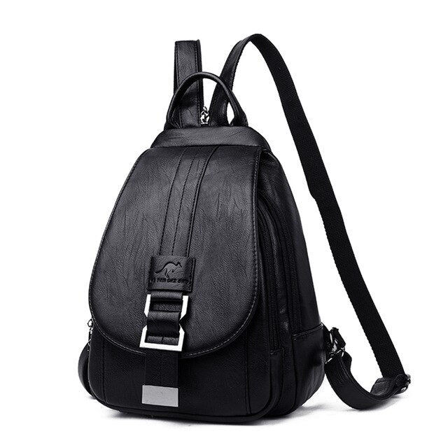 Travel Backpack For Women Soft Leather Shoulder Bags