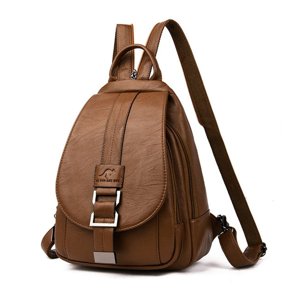 Travel Backpack For Women Soft Leather Shoulder Bags