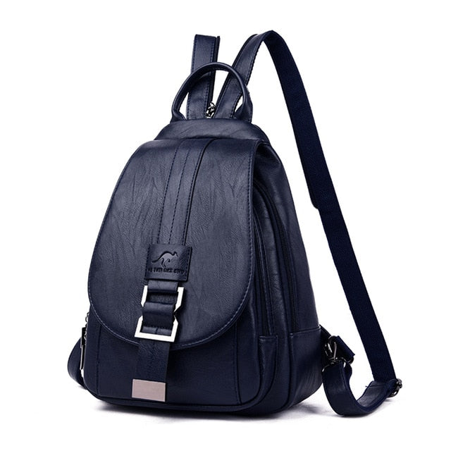 Travel Backpack For Women Soft Leather Shoulder Bags