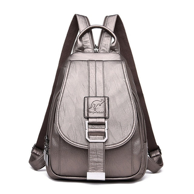 Travel Backpack For Women Soft Leather Shoulder Bags