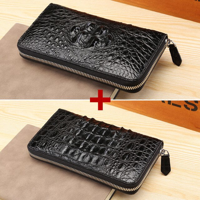 Man Long Fund Genuine Leather More Function Wallet