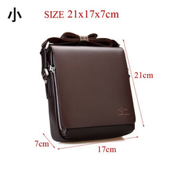 Mens composite leather bag casual shoulder briefcase kangaroo messenger bag men's travel bags