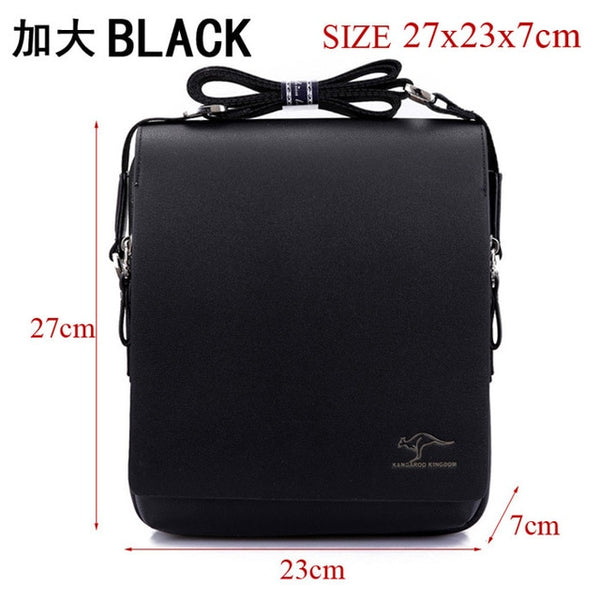 Mens composite leather bag casual shoulder briefcase kangaroo messenger bag men's travel bags