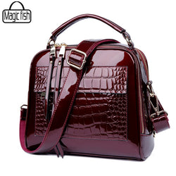 Classy High Quality Patent Leather Womens Handbag