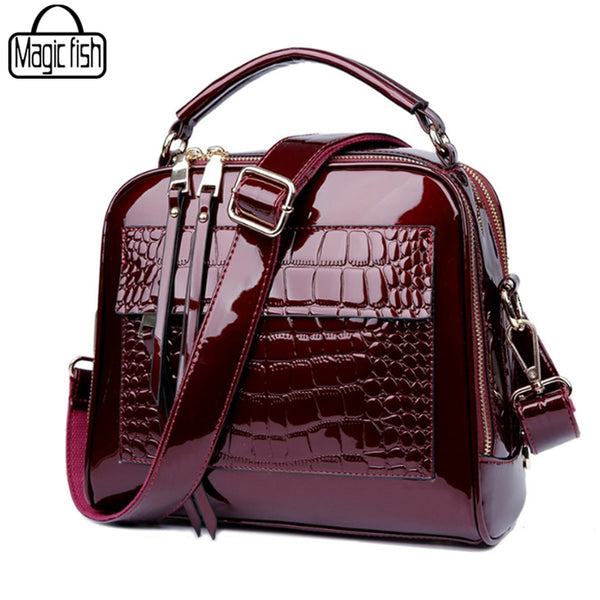 Classy High Quality Patent Leather Womens Handbag