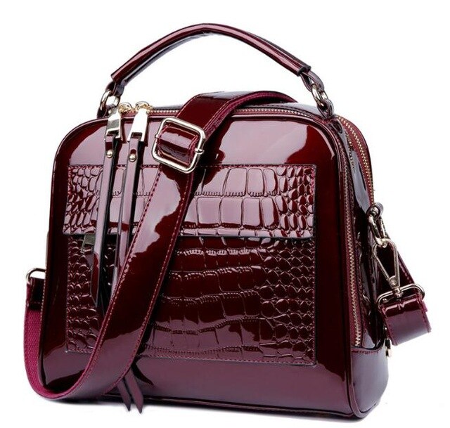 Classy High Quality Patent Leather Womens Handbag