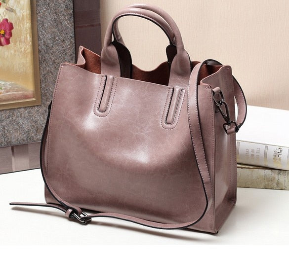 Women Designer Handbags Brand Cowhide Genuine Leather Women Shoulder Messenger Bag Elegant tote Handbag