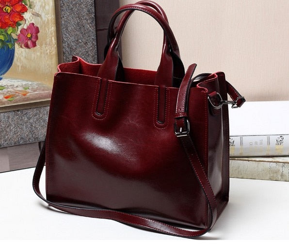 Women Designer Handbags Brand Cowhide Genuine Leather Women Shoulder Messenger Bag Elegant tote Handbag