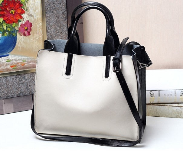 Women Designer Handbags Brand Cowhide Genuine Leather Women Shoulder Messenger Bag Elegant tote Handbag