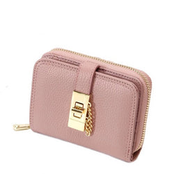 Women Small Cow Leather Mini Short Wallets ID Card Holder Wallet Coin Purses Real Leather Wallets for Lady