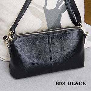 Womens Genuine Leather High Quality Clutch bag  Handbag messenger bag Dual purpose Leisure bag