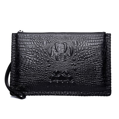 Men Wallet Genuine Leather Purses Long Wallet Vintage Handy Bag High-Capacity Card Holder