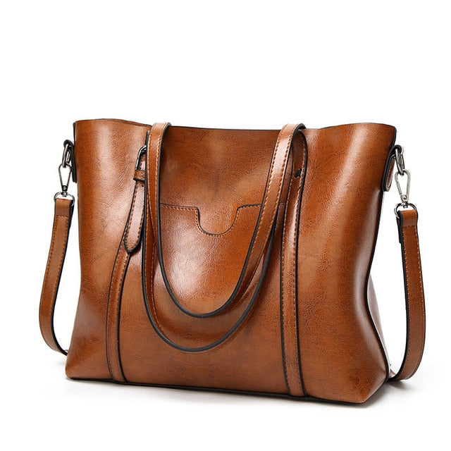 Womens Tote Bag High Quality Leather Female Shoulder Bag Causal