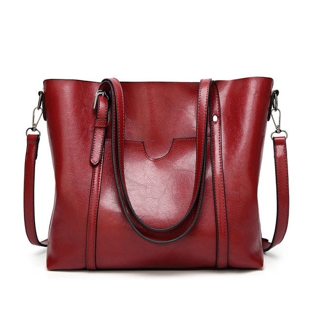 Womens Tote Bag High Quality Leather Female Shoulder Bag Causal