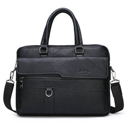 Mens Briefcase Bag High Quality Business Famous Brand Leather Shoulder Messenger Bags Office Handbag 13.3 inch Laptop